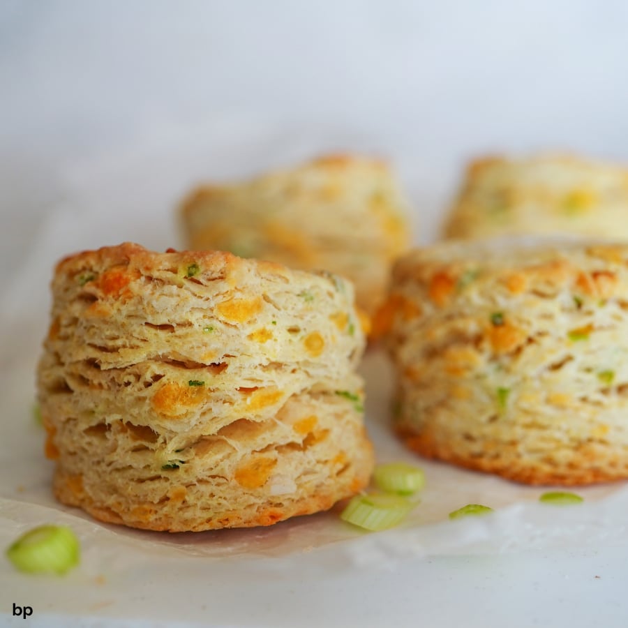Green chile and cheddar scone