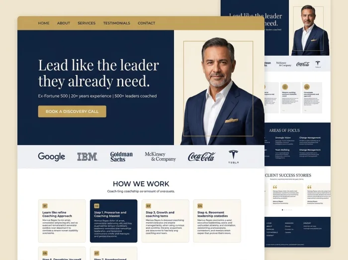 Coaches website design concept — Marcus Reyes