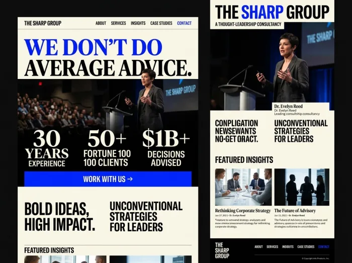 The Sharp Group — Consultants website design concept