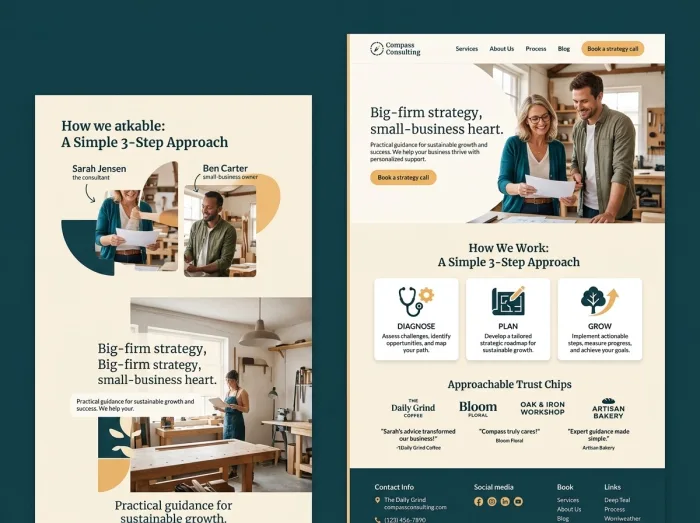 Compass Consulting — Consultants website design concept