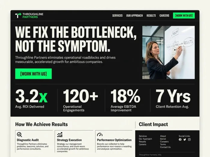 Throughline Partners — Consultants website design concept