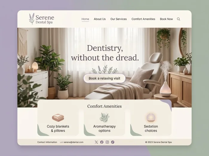 Serene Dental Spa — Dentists website design concept