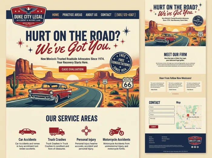Retro Americana — Law Firms website design concept