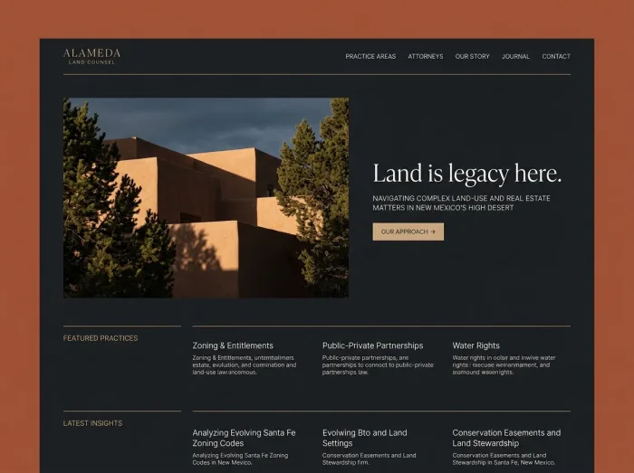 Desert Luxe — Law Firms website design concept