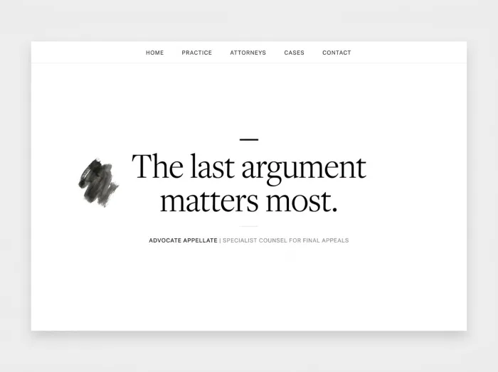 Gallery Minimal — Law Firms website design concept