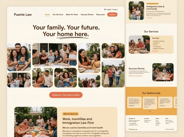 Community Warm — Law Firms website design concept