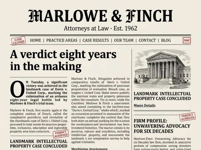 Broadsheet — Law Firms website design concept
