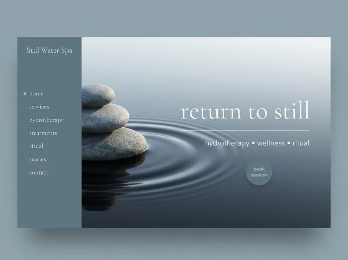 Water Ritual — Med Spas & Beauty website design concept