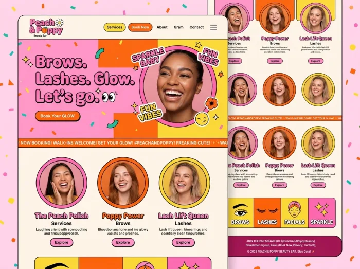 Beauty Pop — Med Spas & Beauty website design concept