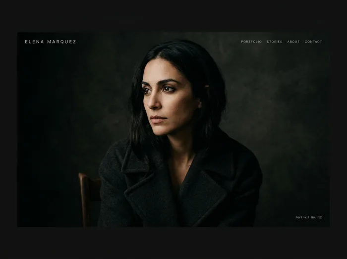 Photographers website design concept — Full-Bleed Gallery