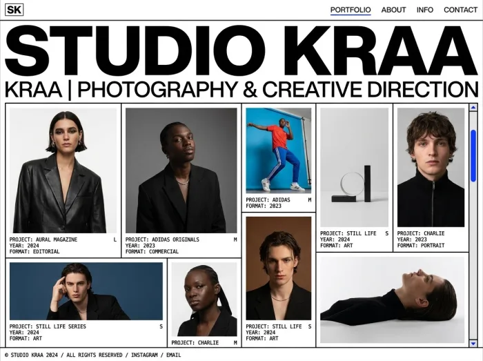 Studio Kraa — Photographers website design concept
