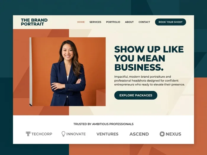 The Brand Portrait — Photographers website design concept
